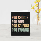 Retro Pro Choice Pro Love Pro Science Pro Kaart (Gele Bloem)
