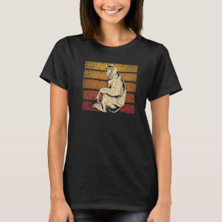 Retro Proboscis aap - dierentuin keeper aap Whi T-shirt