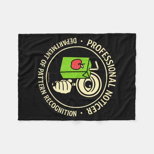 Retro Professional Noticer Department Of Pattern R Fleece Deken (Voorkant (Horizontaal))