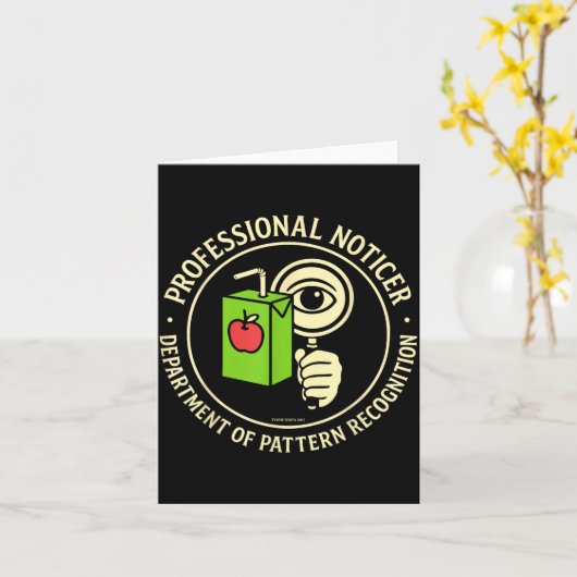 Retro Professional Noticer Department Of Pattern R Kaart (Gele Bloem)