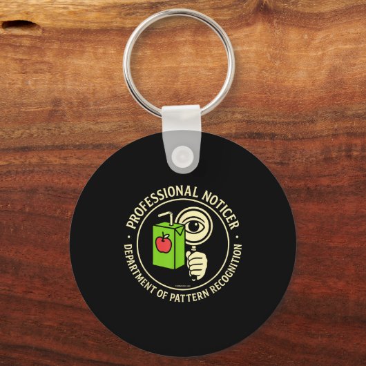 Retro Professional Noticer Department Of Pattern R Sleutelhanger (Voorkant)