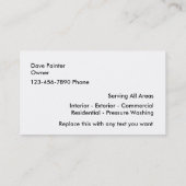 Retro Professional Painter-Visitekaartjes Visitekaartje (Achterkant)