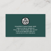 Retro Professionele Huis Elektrische Werken Visitekaartje (Achterkant)