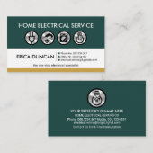 Retro Professionele Huis Elektrische Werken Visitekaartje (Voorkant / Achterkant)