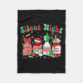 Retro Profol Silent Night Funny Christmas Nurse Wo Fleece Deken (Voorkant)