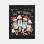 Retro Profol Silent Night Icu Nurses Funny Merry C Fleece Deken (Voorkant)