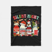 Retro Profol Silent Night Icu Nurses Funny Merry C Fleece Deken (Voorkant)