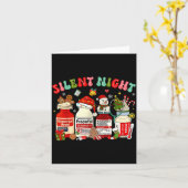 Retro Profol Silent Night Icu Nurses Funny Merry C Kaart (Gele Bloem)