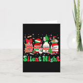 Retro Profol Silent Night Icu Nurses Funny Merry C Kaart (Voorkant)