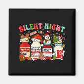 Retro Profol Silent Night Icu Nurses Funny Merry C Magneet (Voorkant)