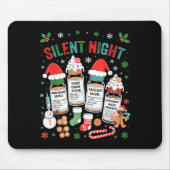 Retro Profol Silent Night Icu Nurses Funny Merry C Muismat (Voorkant)