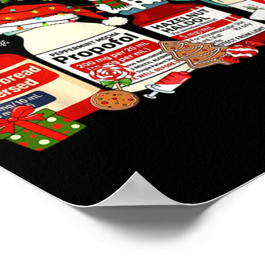 Retro Profol Silent Night Icu Nurses Funny Merry C Poster (Hoek)