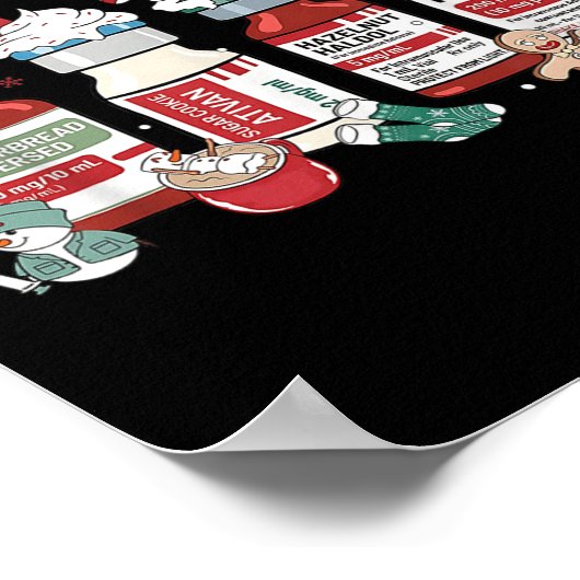 Retro Profol Silent Night Icu Nurses Funny Merry C Poster (Hoek)