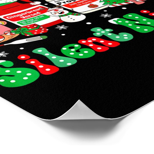 Retro Profol Silent Night Icu Nurses Funny Merry C Poster (Hoek)