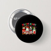 Retro Profol Silent Night Icu Nurses Funny Merry C Ronde Button 5,7 Cm (Voorkant /achterkant)