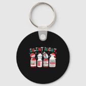 Retro Profol Silent Night Icu Nurses Funny Merry C Sleutelhanger (Voorkant)