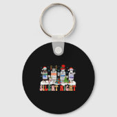 Retro Profol Silent Night Icu Nurses Funny Merry C Sleutelhanger (Voorkant)