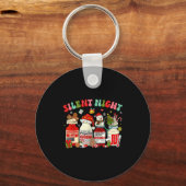 Retro Profol Silent Night Icu Nurses Funny Merry C Sleutelhanger (Voorkant)