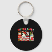 Retro Profol Silent Night Icu Nurses Funny Merry C Sleutelhanger (Voorkant)