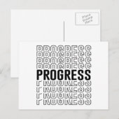 Retro Progress Ontwerp Briefkaart (Voorkant / Achterkant)