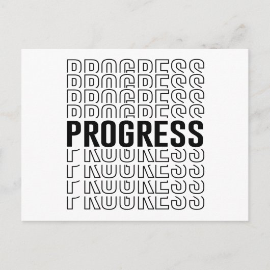 Retro Progress Ontwerp Briefkaart (Voorkant)