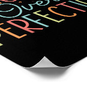 Retro Progress Over Perfection Motivational Quote  Poster (Hoek)