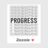 Retro Progress Patroon Sticker (Vel)