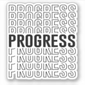 Retro Progress Patroon Sticker (Voorkant)