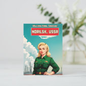 Retro Propaganda Stijl Sovjet USSR Communisme Humo Briefkaart (Staand voorkant)