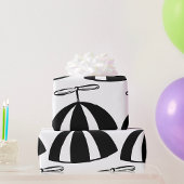 Retro propeller Beanie grillig zwart en wit Cadeaupapier