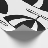 Retro propeller Beanie grillig zwart en wit Cadeaupapier