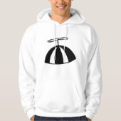 Retro propeller Beanie grillig zwart en wit Hoodie (Voorkant)