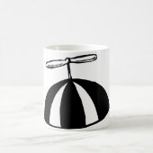 Retro propeller Beanie grillig zwart en wit Koffiemok (Center)