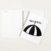 Retro propeller Beanie grillig zwart en wit Planner (Display)