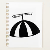 Retro propeller Beanie grillig zwart en wit Planner (Voorkant)