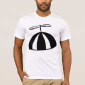 Retro propeller Beanie grillig zwart en wit T-shirt (Voorkant)