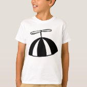 Retro propeller Beanie grillig zwart en wit T-shirt (Voorkant)