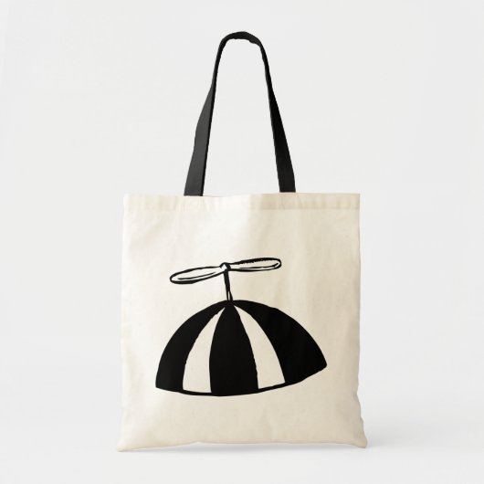 Retro propeller Beanie grillig zwart en wit Tote Bag (Voorkant)