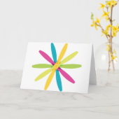  Retro Propeller Bloem Vliegtuig Prop Ontwerp Kaart (Gele Bloem)