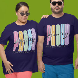 Retro Proud Familie Aangepaste Matching Afstuderen T-shirt
