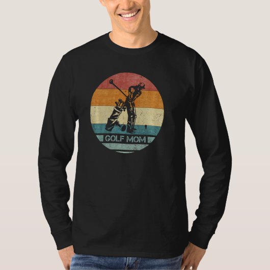  Retro Proud Golf Player Ma Sunset Silhoue T-shirt (Voorkant)