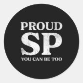 Retro Proud Sp Anti Scientology Funny Quote Idea  Ronde Sticker (Voorkant)