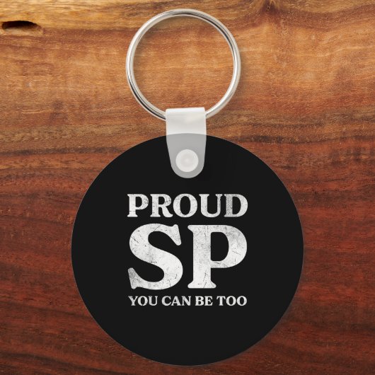 Retro Proud Sp Anti Scientology Funny Quote Idea Sleutelhanger (Voorkant)