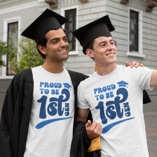 Retro Proud tot eerste gen. Afstuderen T-shirt