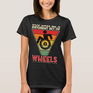 Retro Proud Wheelstoel Religieuze Amputee Zeg T-shirt