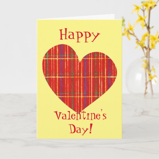 Retro Pset Heart Friend Valentijn Kaart (Gele Bloem)