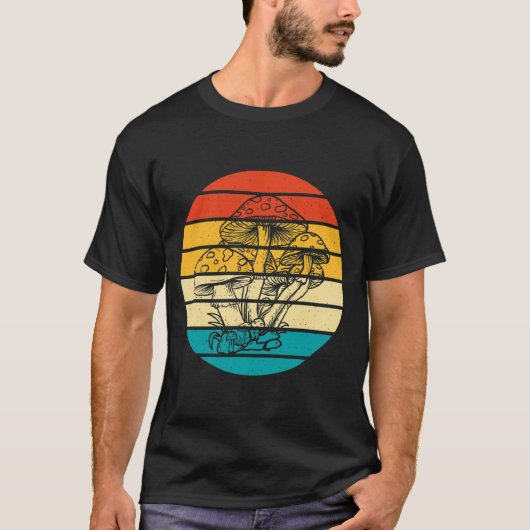 Retro  Psilocybin Magic Mushroom Collector T-shirt (Voorkant)