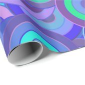 Retro Psychedelic 60s Circle Pattern Fun Colorful Cadeaupapier (Rol Hoek)