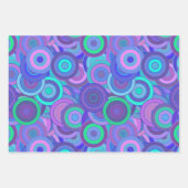 Retro Psychedelic 60s Circle Pattern Fun Colorful Inpakpapier Vel (Voorkant)