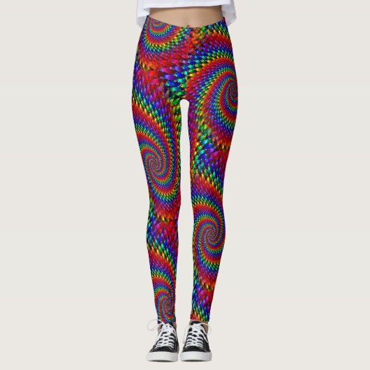 Retro Psychedelic 70's Leggings (Voorkant)